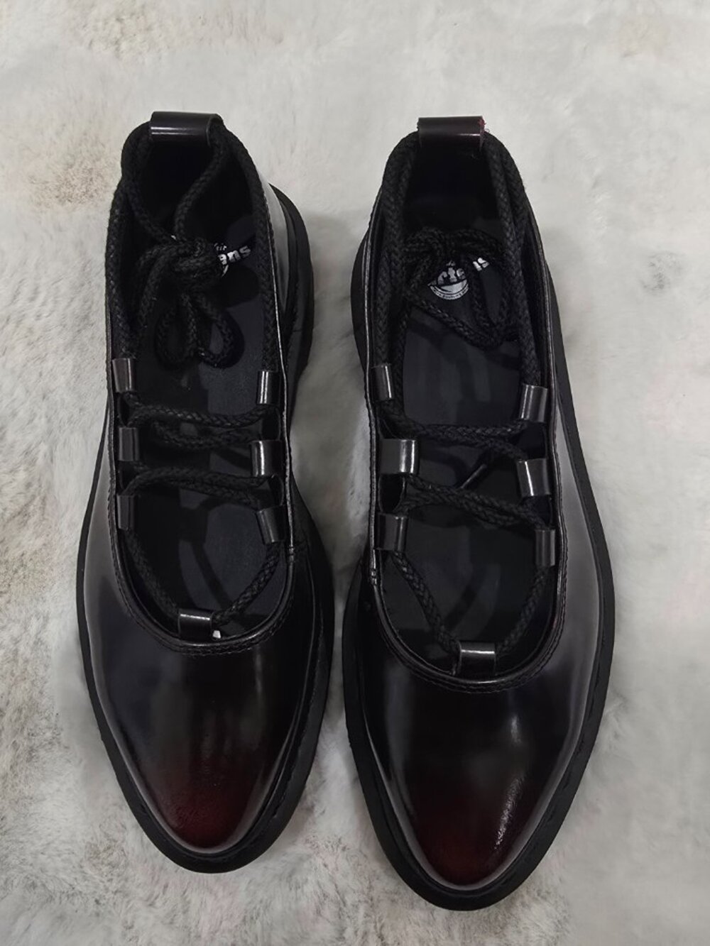 Dr. Martens Elphie II Cherry Red Arcadia Leather Ballet Inspired Womens NEW - Picture 7 of 9